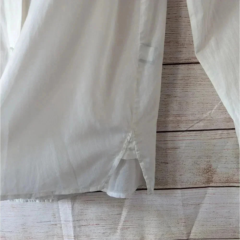 Marc by Marc Jacobs Parchment Shirt Pearl Button Cream Color Roll Tab Sleeve - Picture 6 of 14